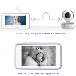 Hubble Connected Nursery Pal Premium Smart HD Touch Screen Viewer With Baby Monitor - White