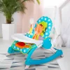 2 In 1 Rocker Cum Feeding Chair 20 Kg Polka Dot Blue