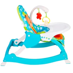 2 In 1 Rocker Cum Feeding Chair 20 Kg Polka Dot Blue