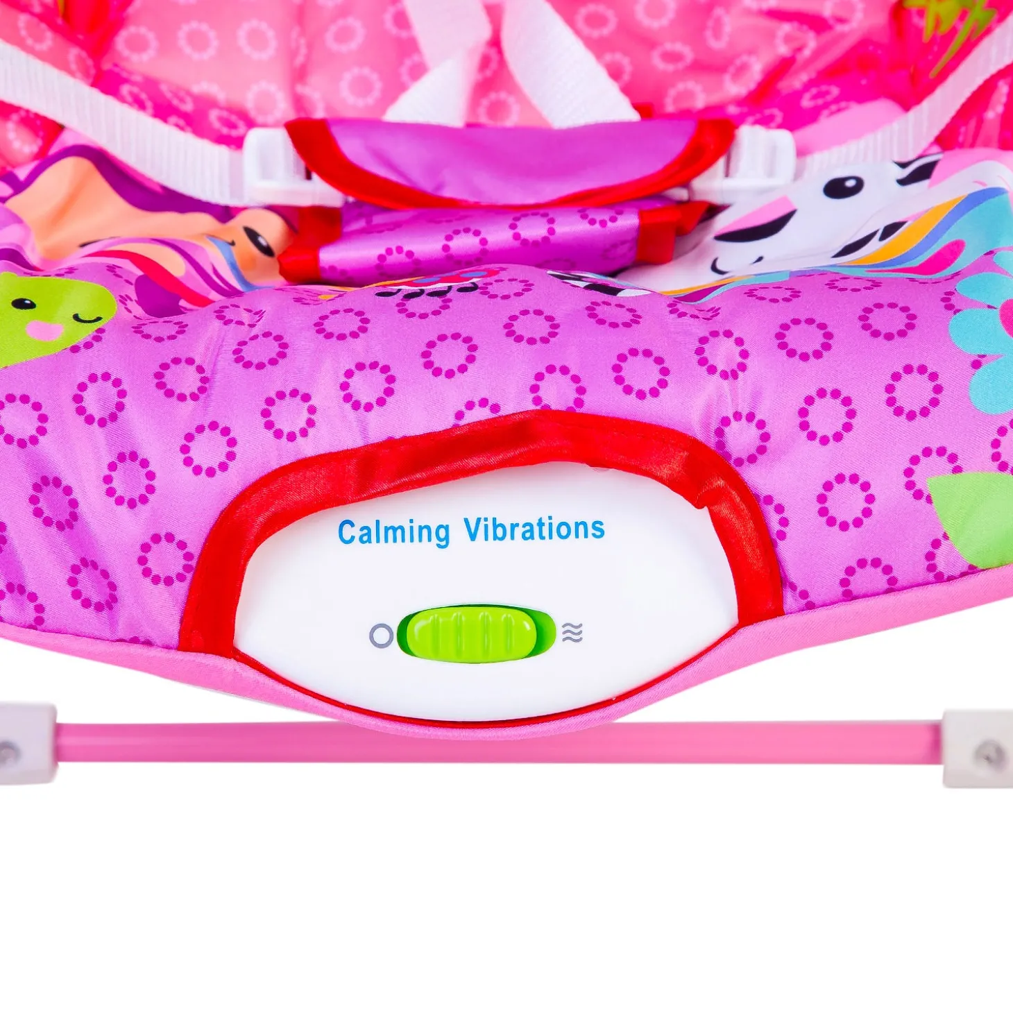 Infant To Toddler Happy Baby Bouncer With Hanging Toys Pink