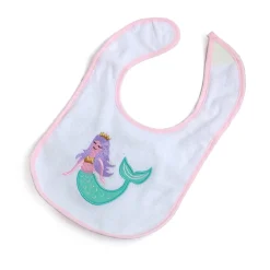 Infinitely Powerful Mermaid White And Blue And Pink 3 Pk Bibs