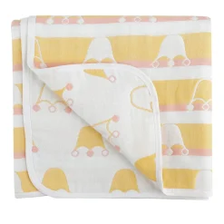 Jellyfish Yellow XL Muslin Blanket