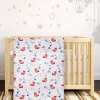 Jumping Rabbit White Blanket