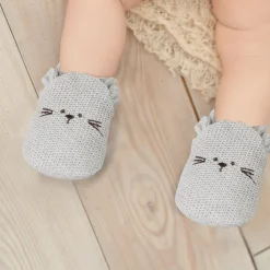 Knitted Grey Casual Booties