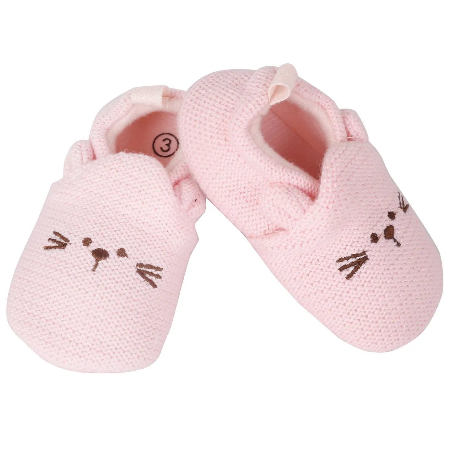 Knitted Pink Casual Booties