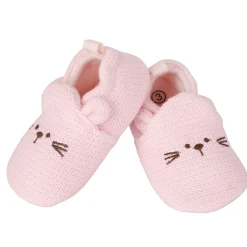 Knitted Pink Casual Booties