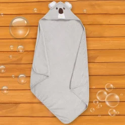 Koala Bear Grey Hooded Towel