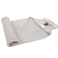 Koala Bear Grey Hooded Towel