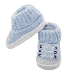 Laces Blue Socks Booties