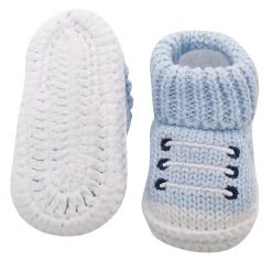 Laces Blue Socks Booties