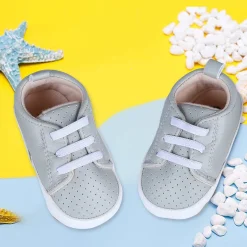 Lace-Up Comfortable And Breathable Anti-Slip Sneaker Shoes - Grey