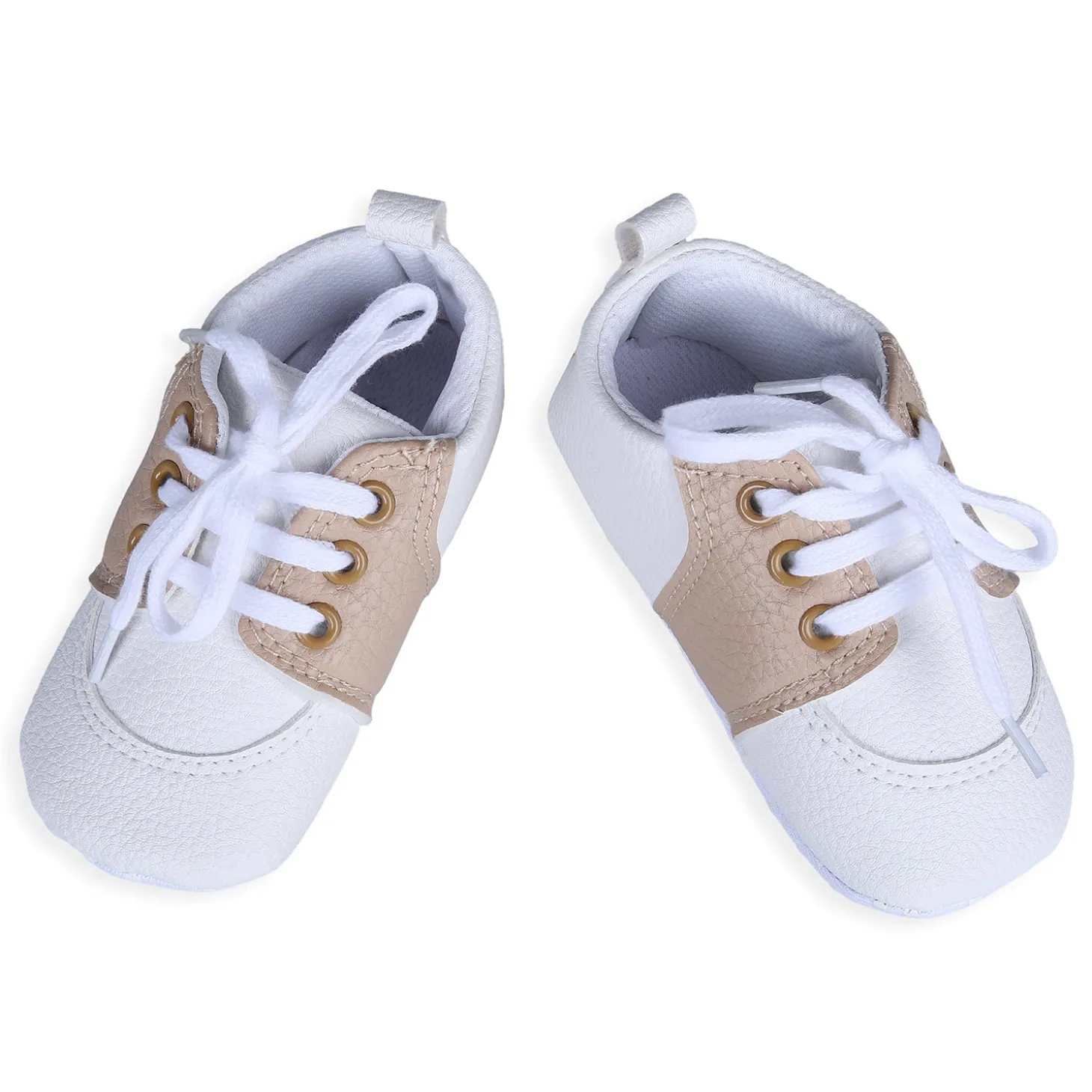 Lace-Up Stylish Leather Sneaker Shoes - White