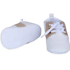 Lace-Up Stylish Leather Sneaker Shoes - White