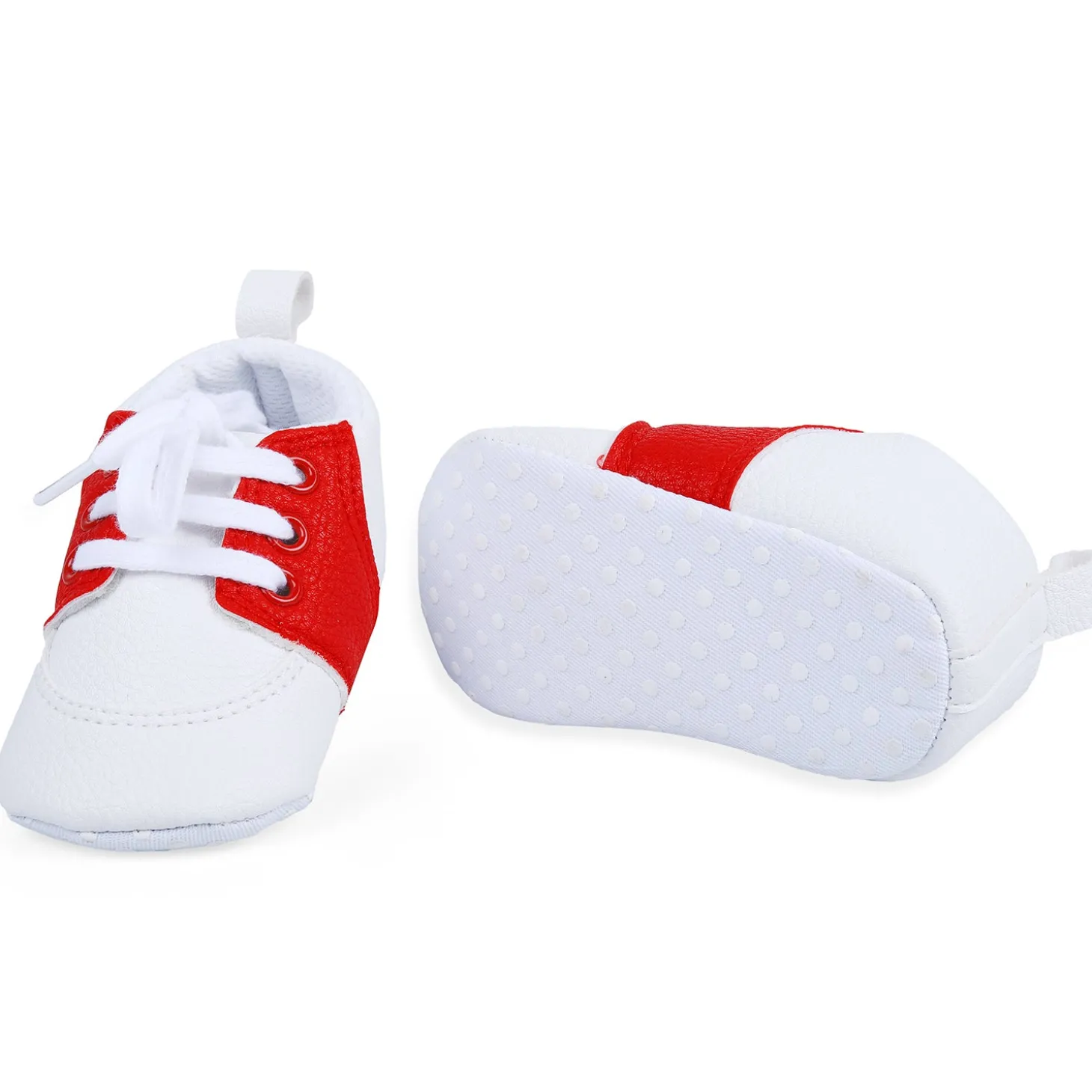 Lace-Up Stylish Leather Sneaker Shoes - Red