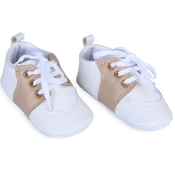 Lace-Up Stylish Leather Sneaker Shoes - White