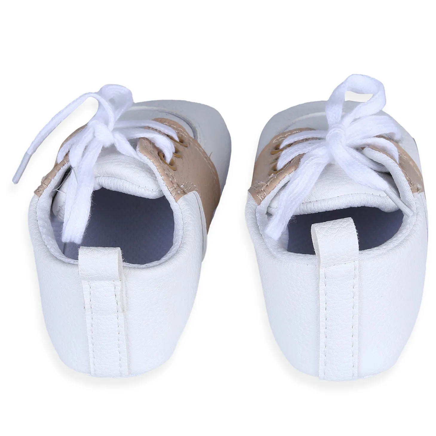 Lace-Up Stylish Leather Sneaker Shoes - White