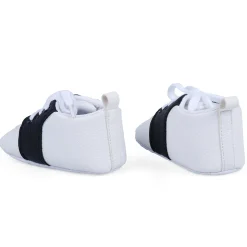 Lace-Up Stylish Leather Sneaker Shoes - Black