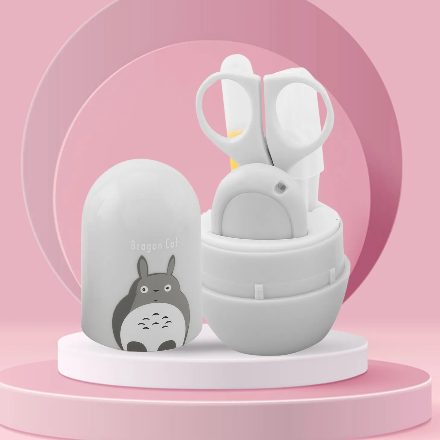 Lazy Cat Grey Nail Clipper Set