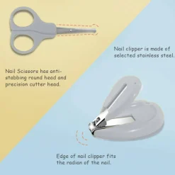 Lazy Cat Grey Nail Clipper Set