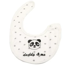Lion And Panda Baby Black And White 3 Pk Bibs