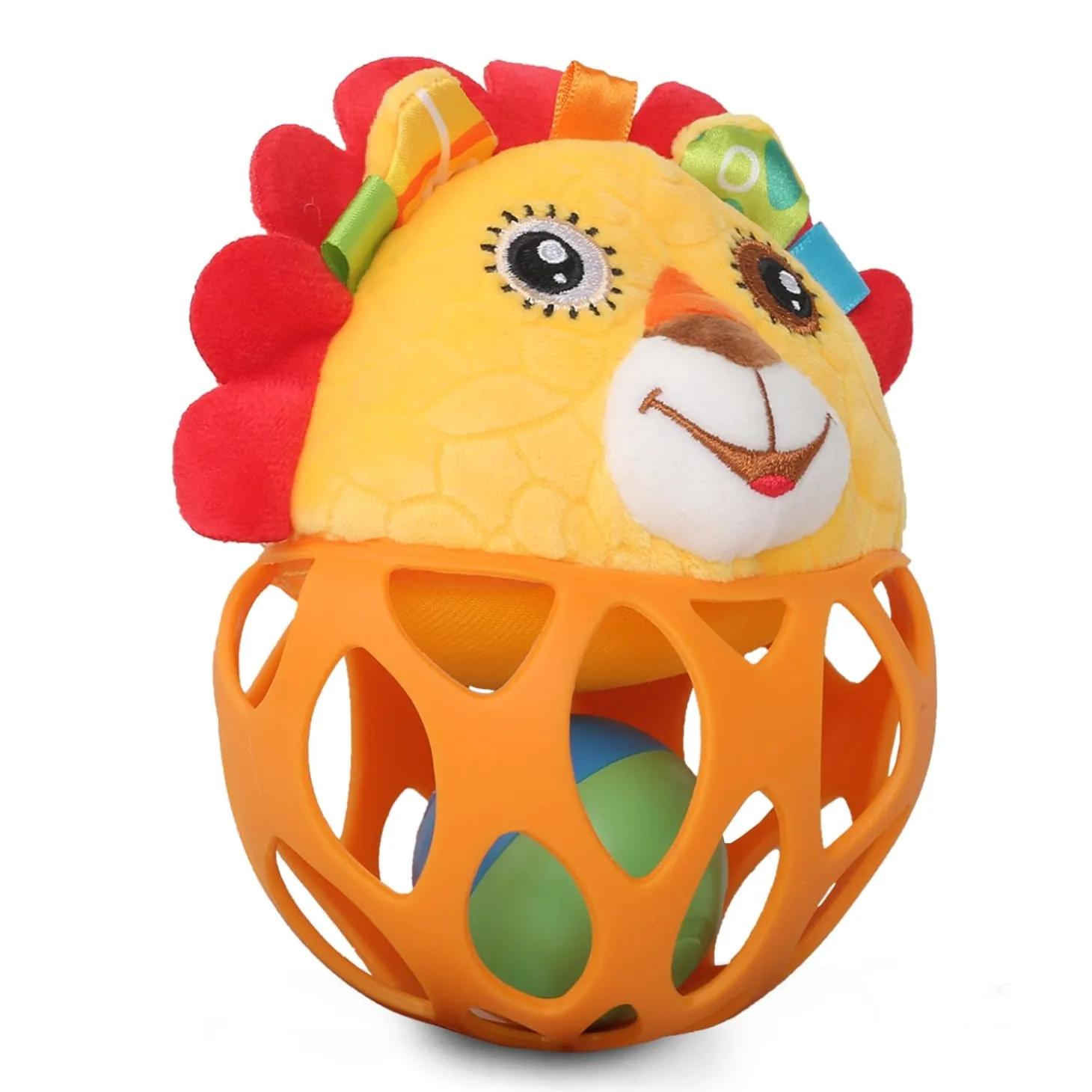 Lion Orange Rattle Ball