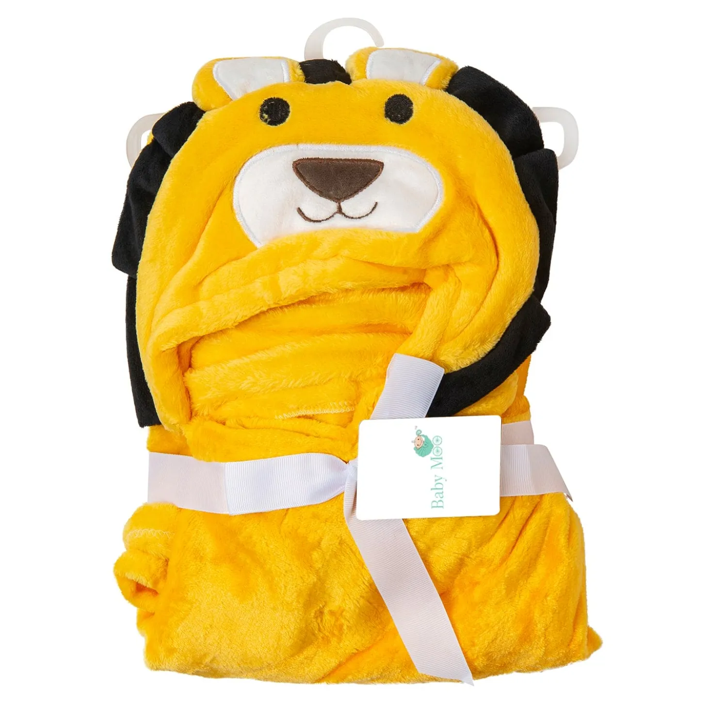Lion Soft Cozy Hooded Blanket Yellow