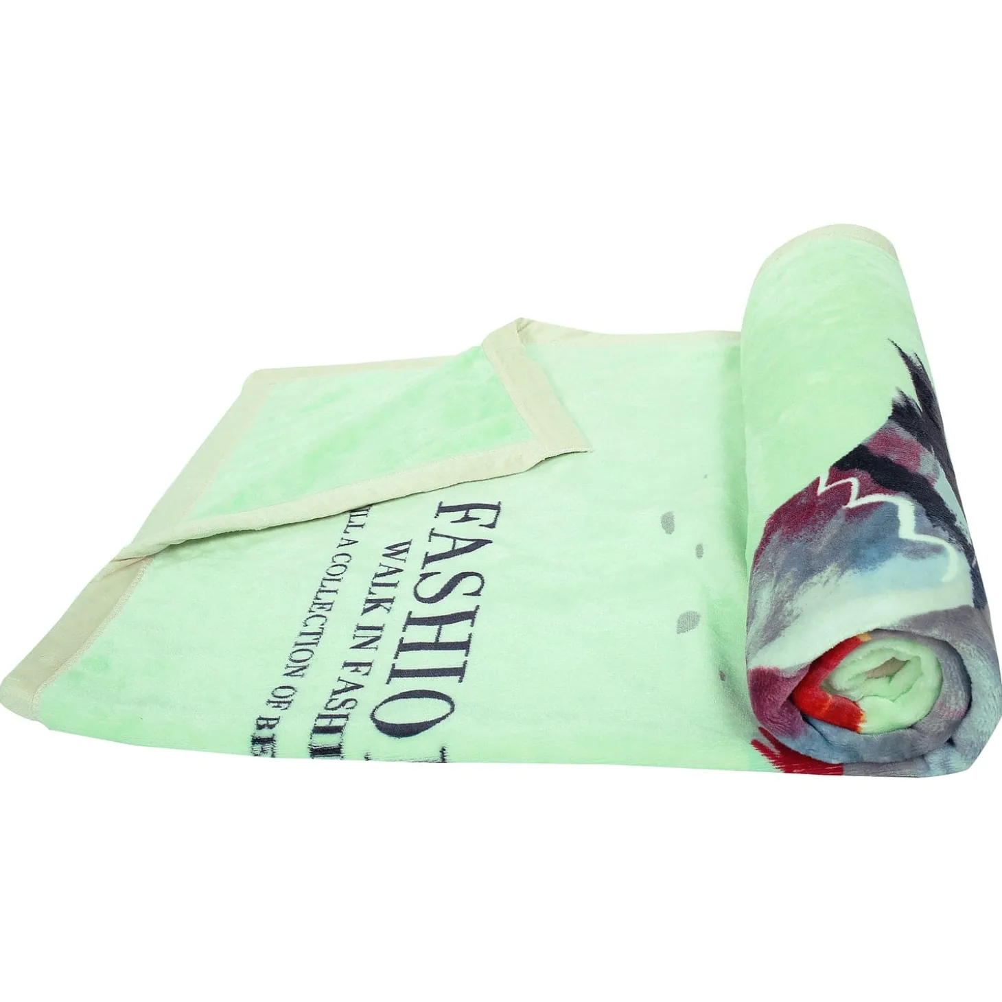 Little Birdy Fashion Tips Mint Green Two-Ply Blanket