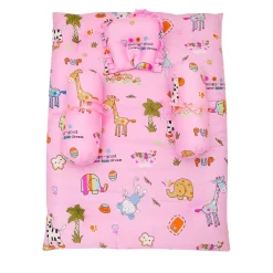 Mattress Set With Neck Pillow and Bolsters Savanna Ooh Na Na Pink