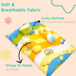Mattress Set With Neck Pillow and Bolsters Cruising In My Car Multicolour