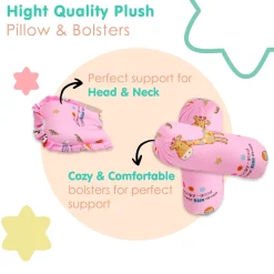 Mattress Set With Neck Pillow and Bolsters Savanna Ooh Na Na Pink