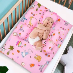 Mattress Set With Neck Pillow and Bolsters Savanna Ooh Na Na Pink