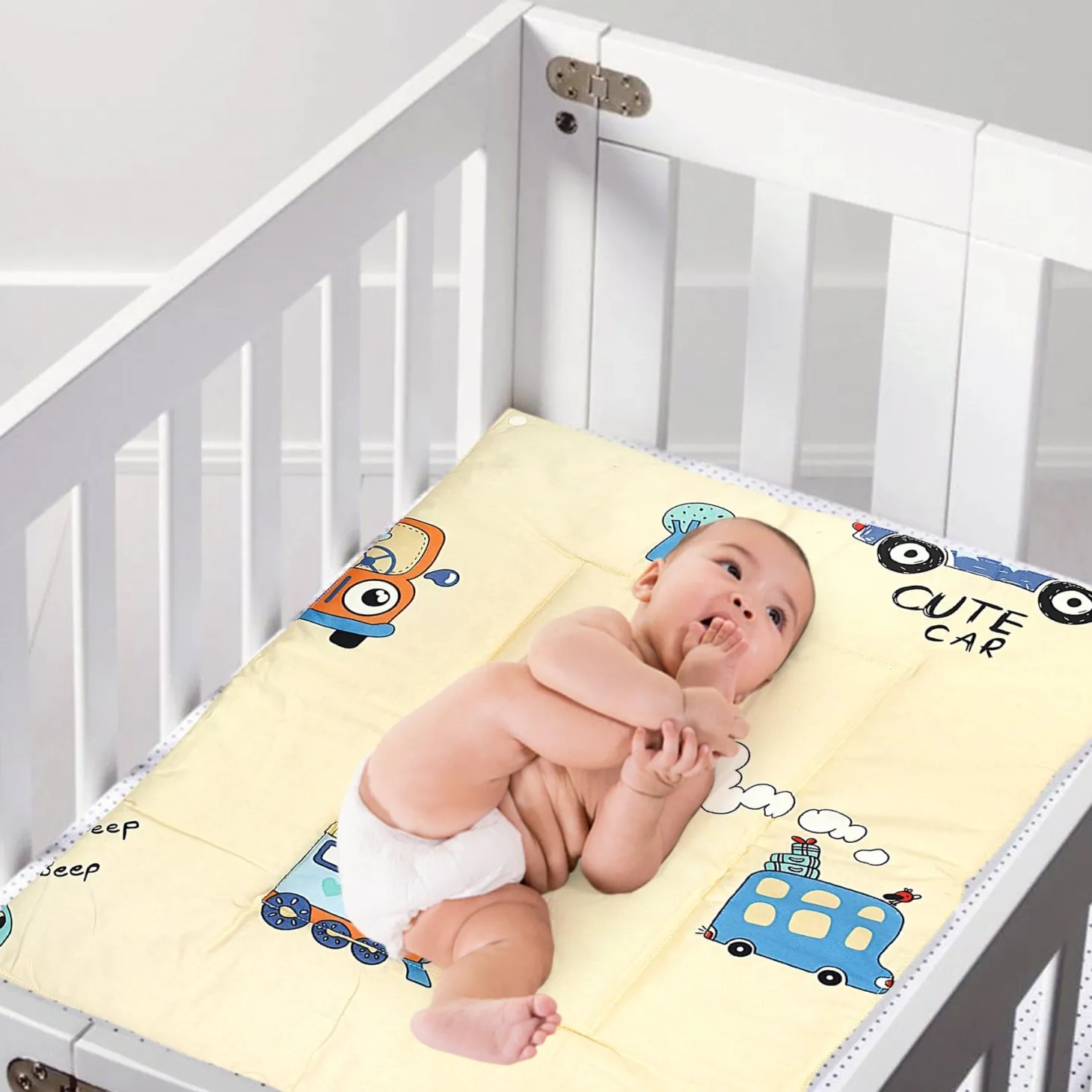 Mattress Set With Neck Pillow and Bolsters Vintage Ride Yellow