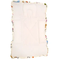 Mattress With Fixed Neck Pillow And Bolsters I Love Animals Cream