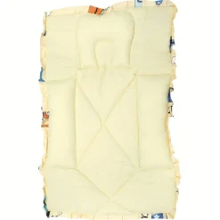 Mattress With Fixed Neck Pillow And Bolsters Vintage Ride Yellow