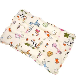 Mattress With Fixed Neck Pillow And Bolsters I Love Animals Cream