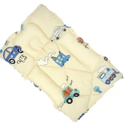 Mattress With Fixed Neck Pillow And Bolsters Vintage Ride Yellow