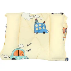 Mattress With Fixed Neck Pillow And Bolsters Vintage Ride Yellow