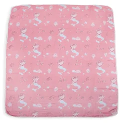 Mermaid Peach Embossed Baby XL Muslin Blanket