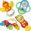 Mixed Multicolour Set of 4 Musical Rattle Toys With Light