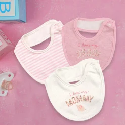 Mommy And Daddy's Princess Pink 3 Pk Bibs