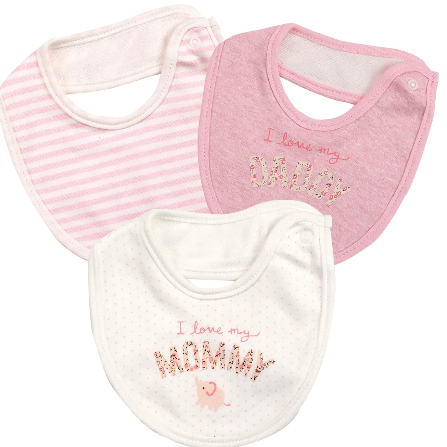 Mommy And Daddy's Princess Pink 3 Pk Bibs