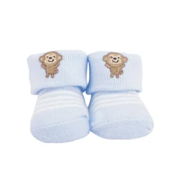 Monkey & Striped Blue 2 Pk Socks