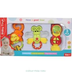 Monkey Bee And Phone Multicolour Set of 3 Musical Rattle Toys