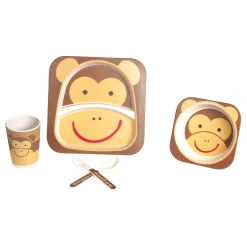 Monkey Cream Bamboo Fiber Dinner Set Large