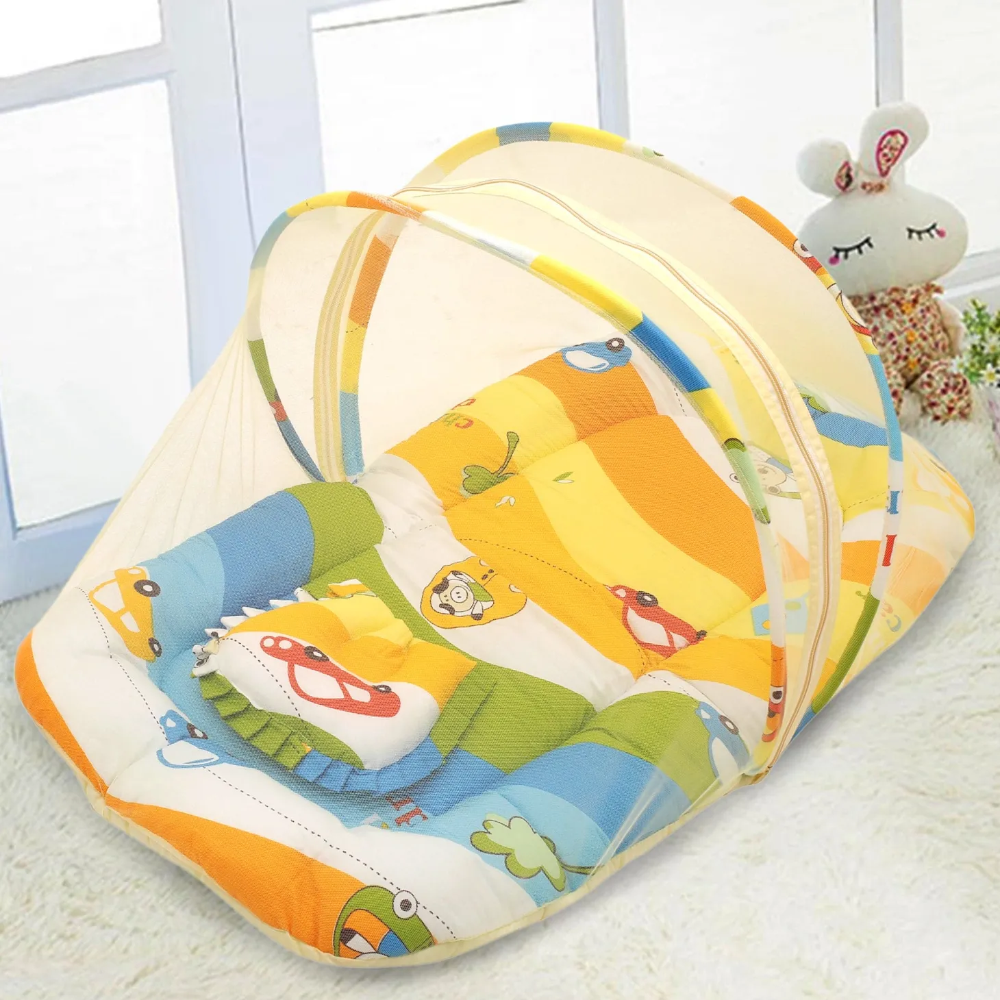 Mosquito Net Tent Mattress Set With Neck Pillow Cruising In My Car Multicolour