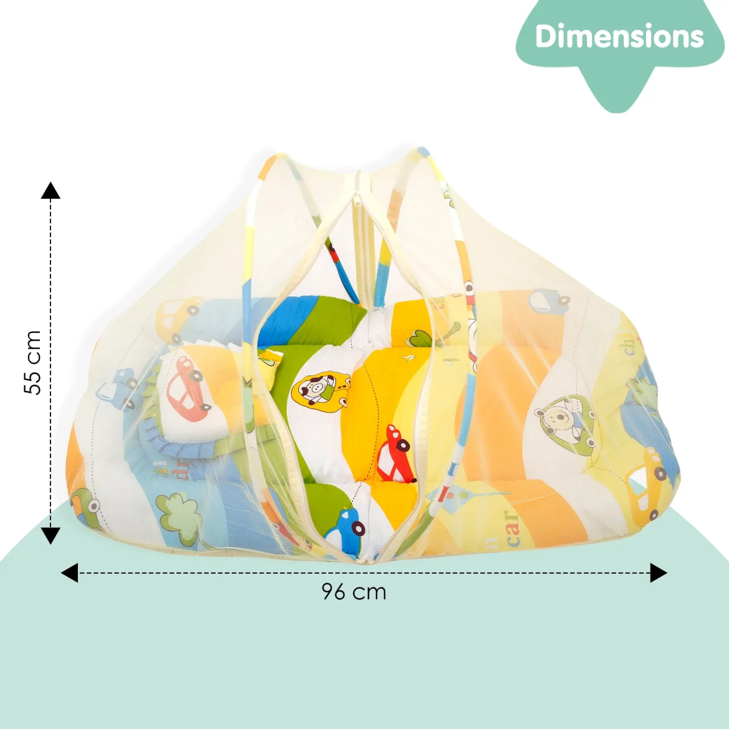 Mosquito Net Tent Mattress Set With Neck Pillow Cruising In My Car Multicolour