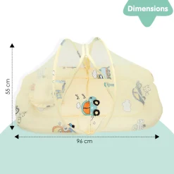 Mosquito Net Tent Mattress Set With Neck Pillow Vintage Ride Yellow