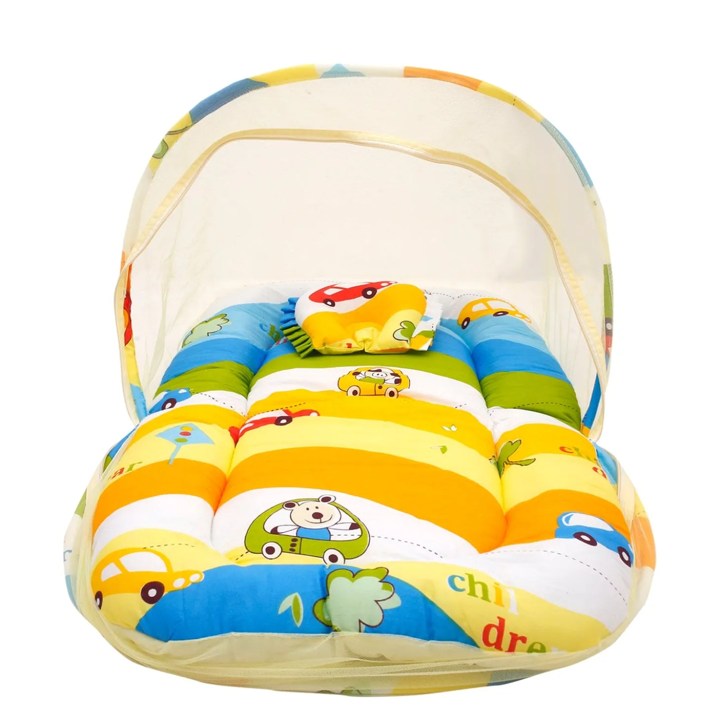 Mosquito Net Tent Mattress Set With Neck Pillow Cruising In My Car Multicolour