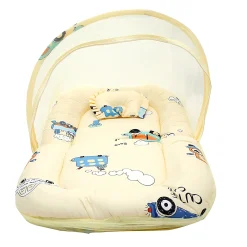 Mosquito Net Tent Mattress Set With Neck Pillow Vintage Ride Yellow