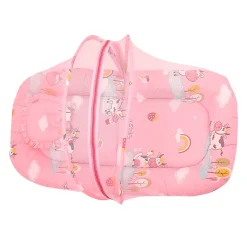 Mosquito Net Tent Mattress Set With Neck Pillow Milkaholic Peach